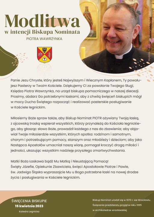 Nowy Biskup Pomocniczy Diecezji Legnickiej